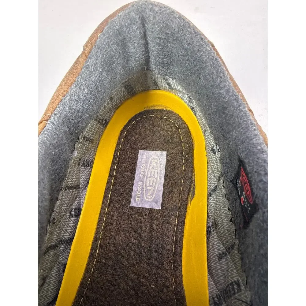 Keen Brixen Low Winter Slip On Shoes Mens 12 Brown Leather Waterproof Insulated